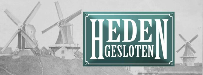 zaterdag 19 juli 2025: molens gesloten